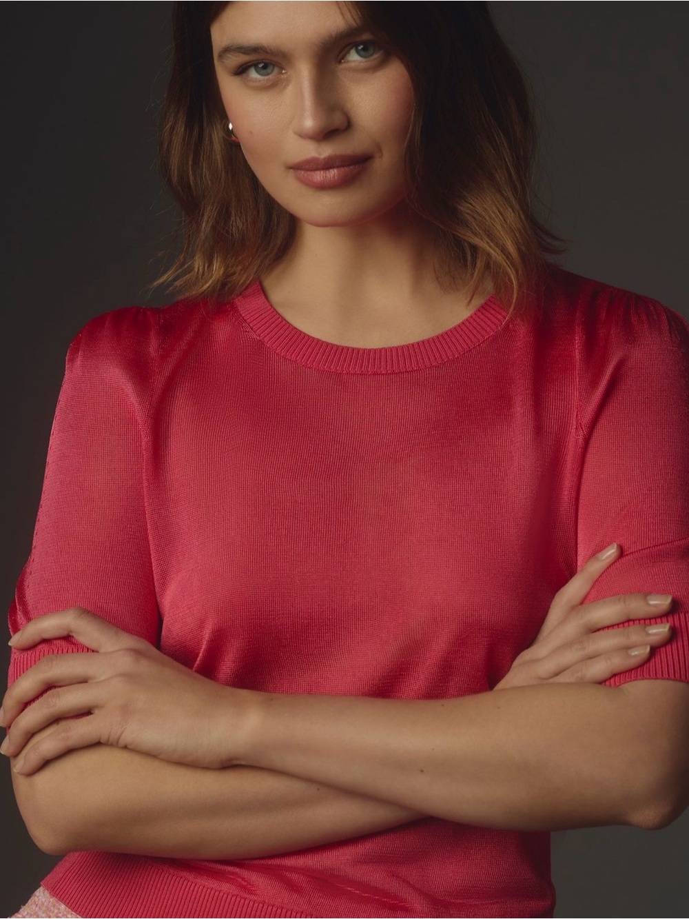 Anthropologie Sheer Crew Sweater in Tee- Sold Out